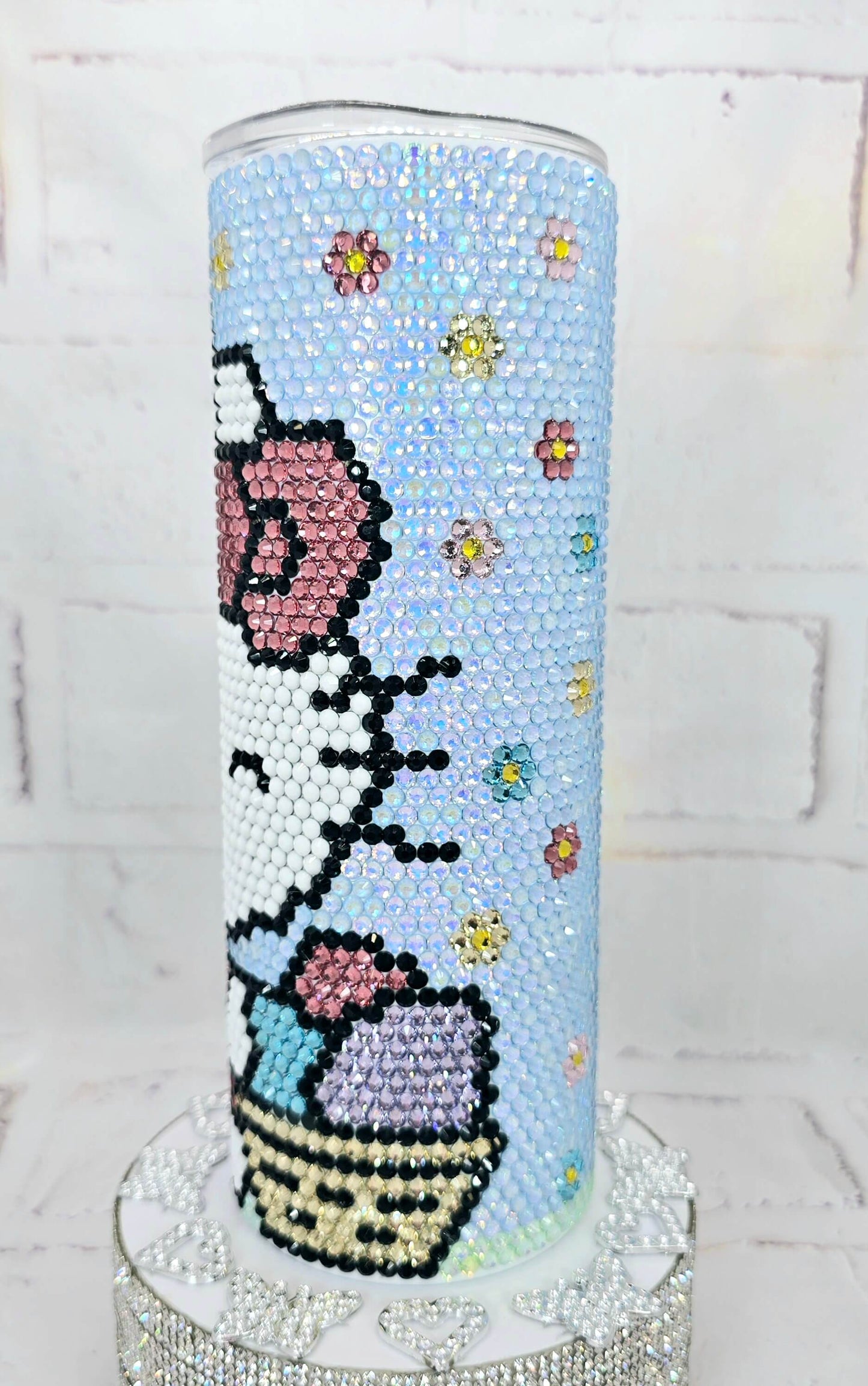 1041 HK Bunny Set 20oz Rhinestone Tumbler