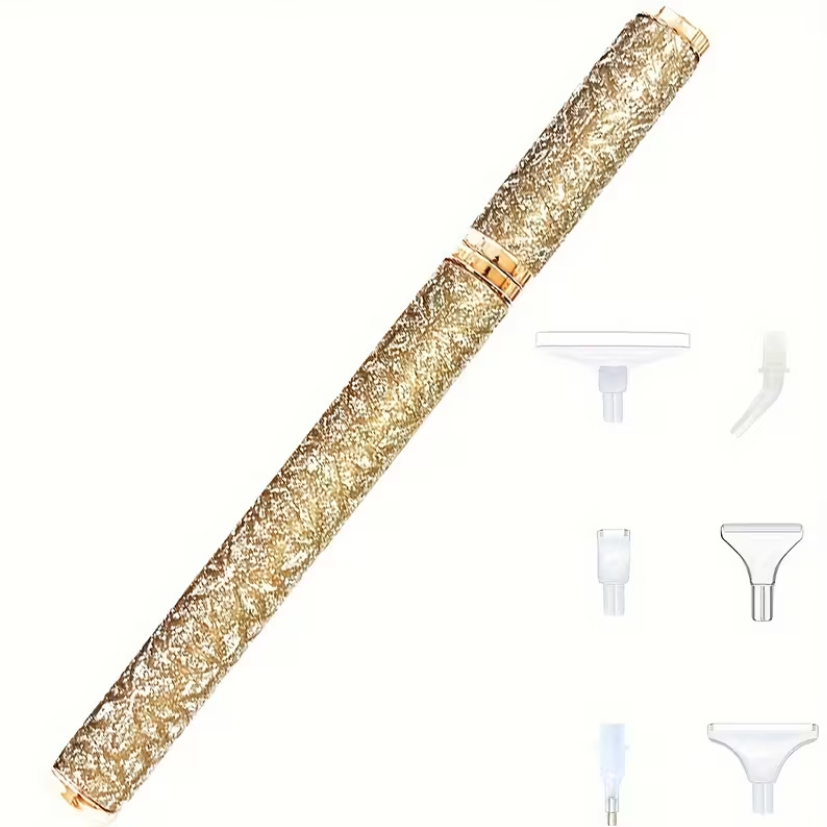 Glitter Rhinestone Diamond Painting Pen – 5D Drill Pen with Multiple Tips | Sparkly Craft Tool (5 Colours)