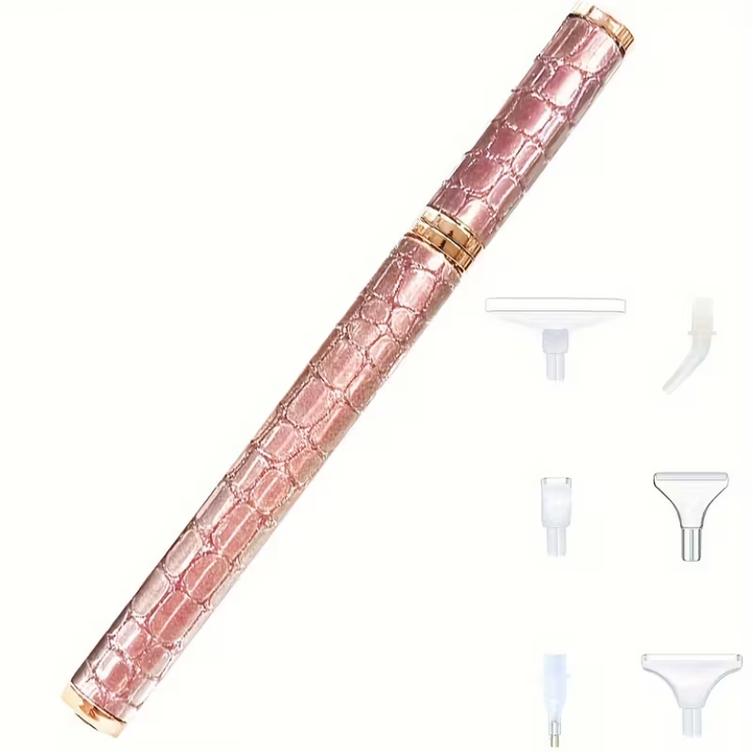 Glitter Rhinestone Diamond Painting Pen – 5D Drill Pen with Multiple Tips | Sparkly Craft Tool (5 Colours)