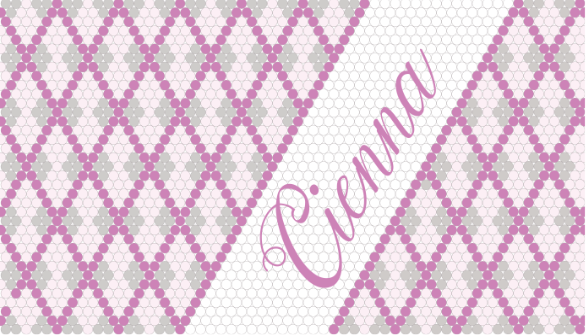 5014 Personalised Lucky Diamond Pink