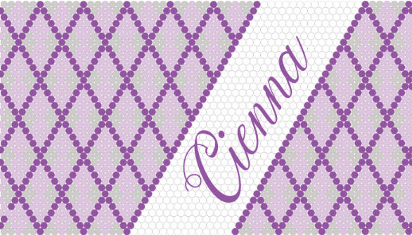 5016 Personalised Lucky Diamond Purple