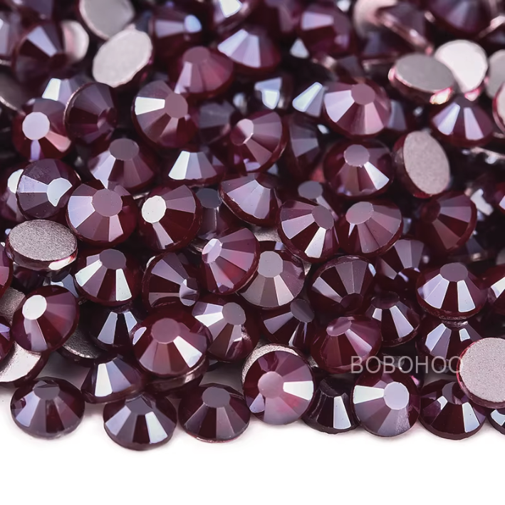 Glass Rhinestones Flat Back Non Hotfix SS16 Colour P125 Dk Siam Mocha, 4 Pack Sizes Available