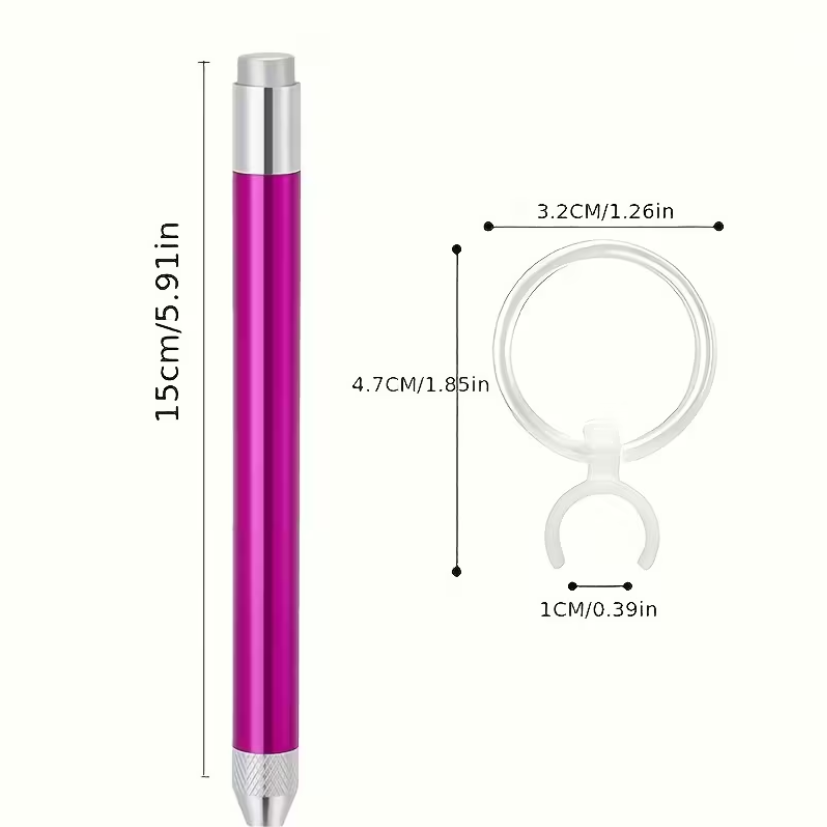 Rhinestone Wax Pen with Magnifying Glass Attachment