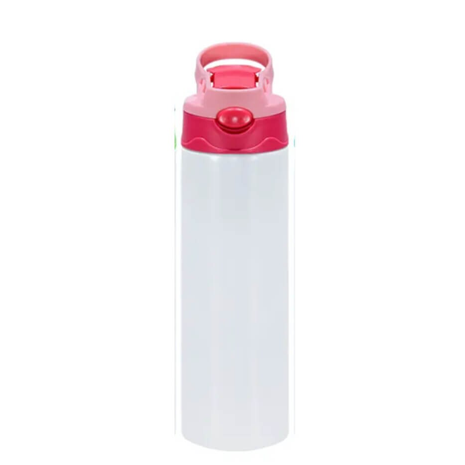 20oz Stainless Steel Insulated Blank Kids or Adult Sublimation Tumbler Water Bottle With Flip Top Lids
