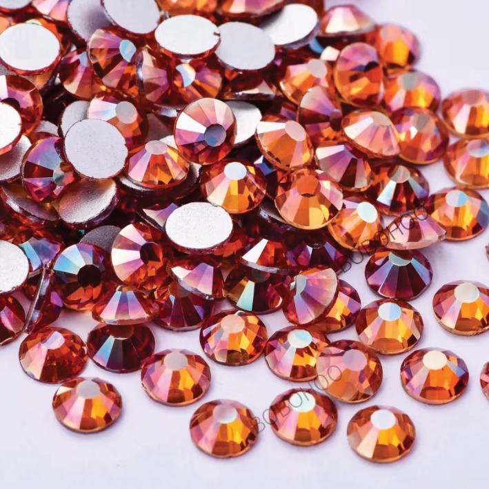 Glass Rhinestones Flat Back Non Hotfix SS16 Colour P79 Sunset Glory, 4 Pack Sizes Available