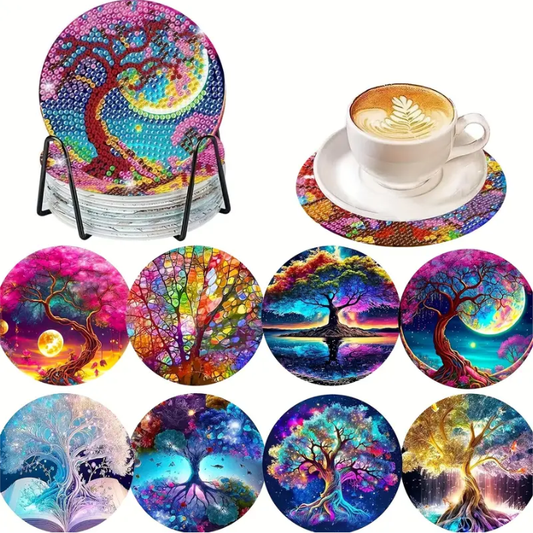 Cup Coaster Kit 8 Coasters Tree Of Life 1
