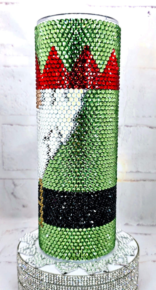 1011 Christmas Elf 20oz Rhinestone Tumbler