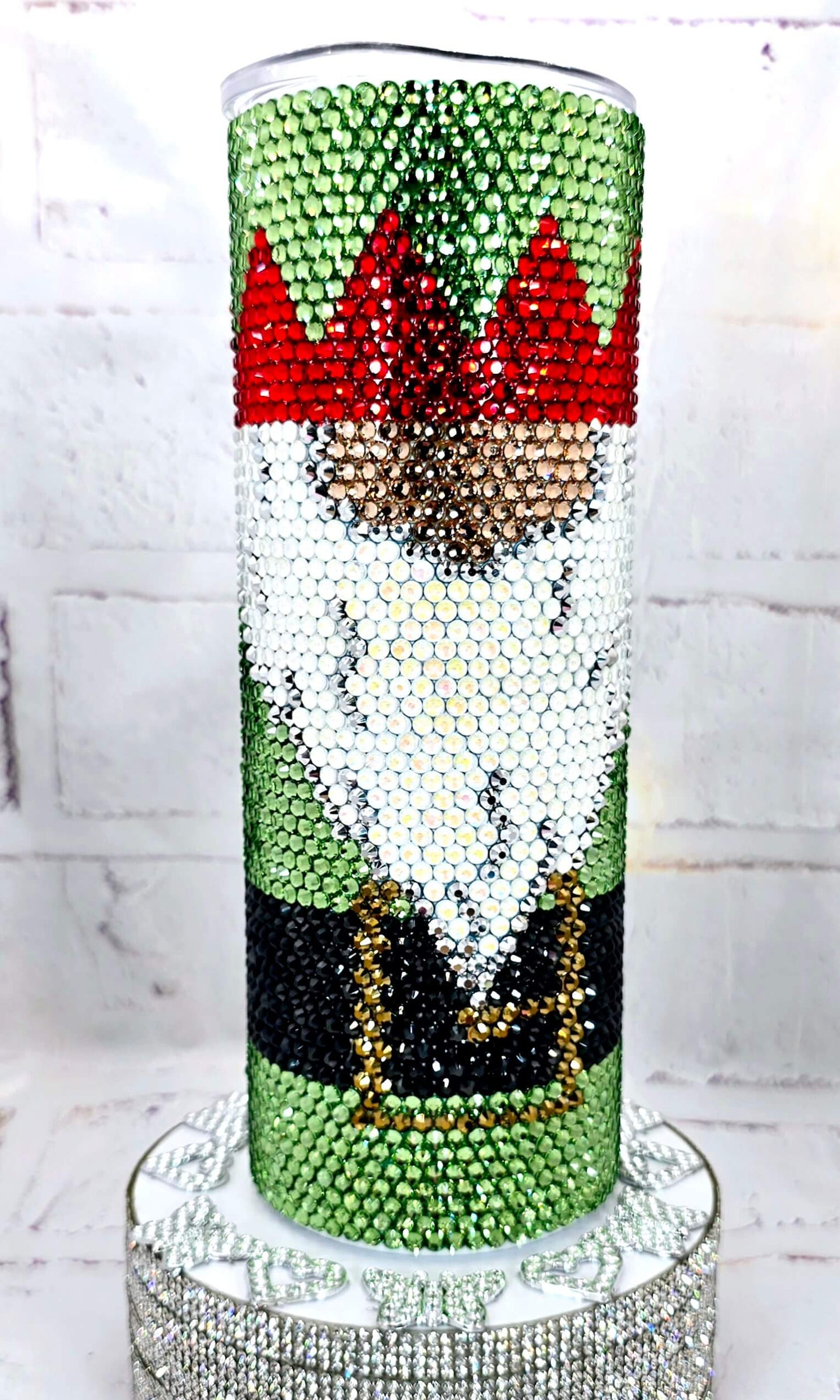 1011 Christmas Elf 20oz Rhinestone Tumbler