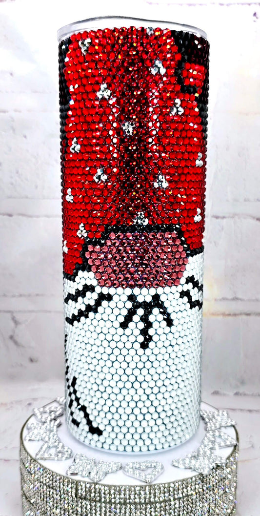 1014 Christmas Gnome 20oz Rhinestone Tumbler