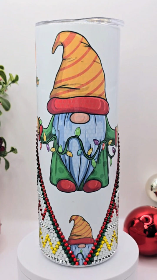 1015 Christmas Gnomes 20oz Rhinestone Tumbler