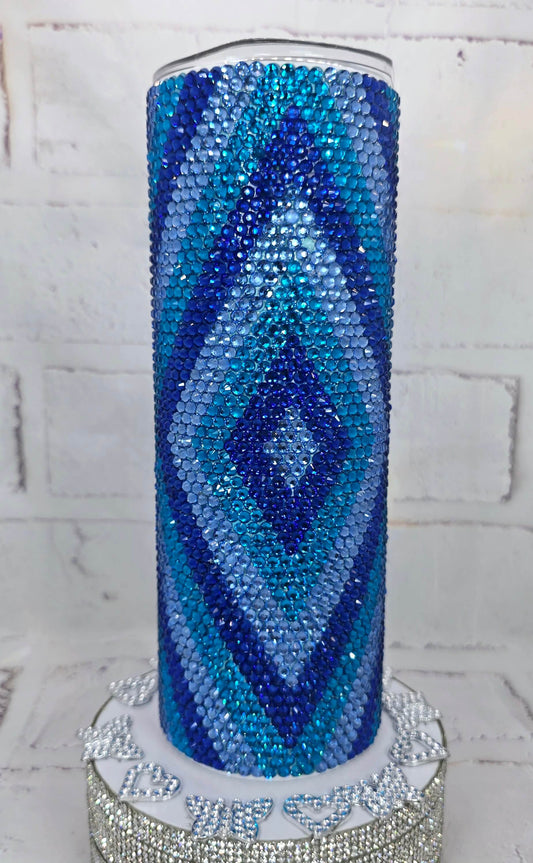 1017 Blue Diamond 20oz Rhinestone Tumbler