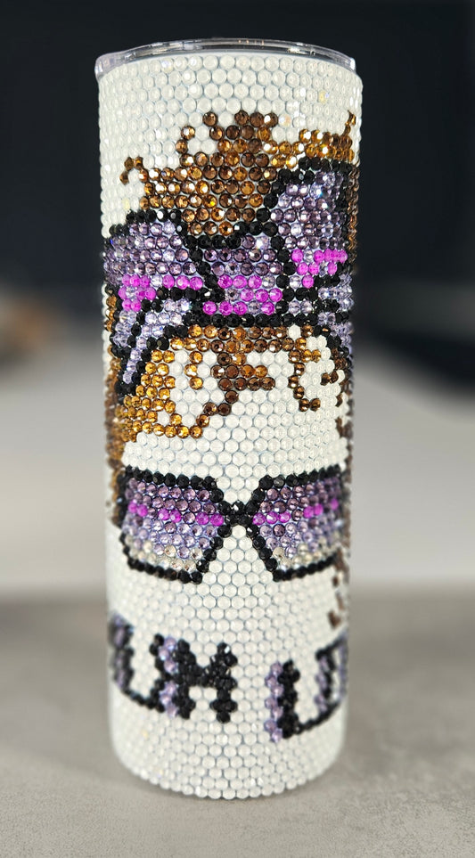 1029PP Mum Life Purple 20oz Rhinestone Tumbler