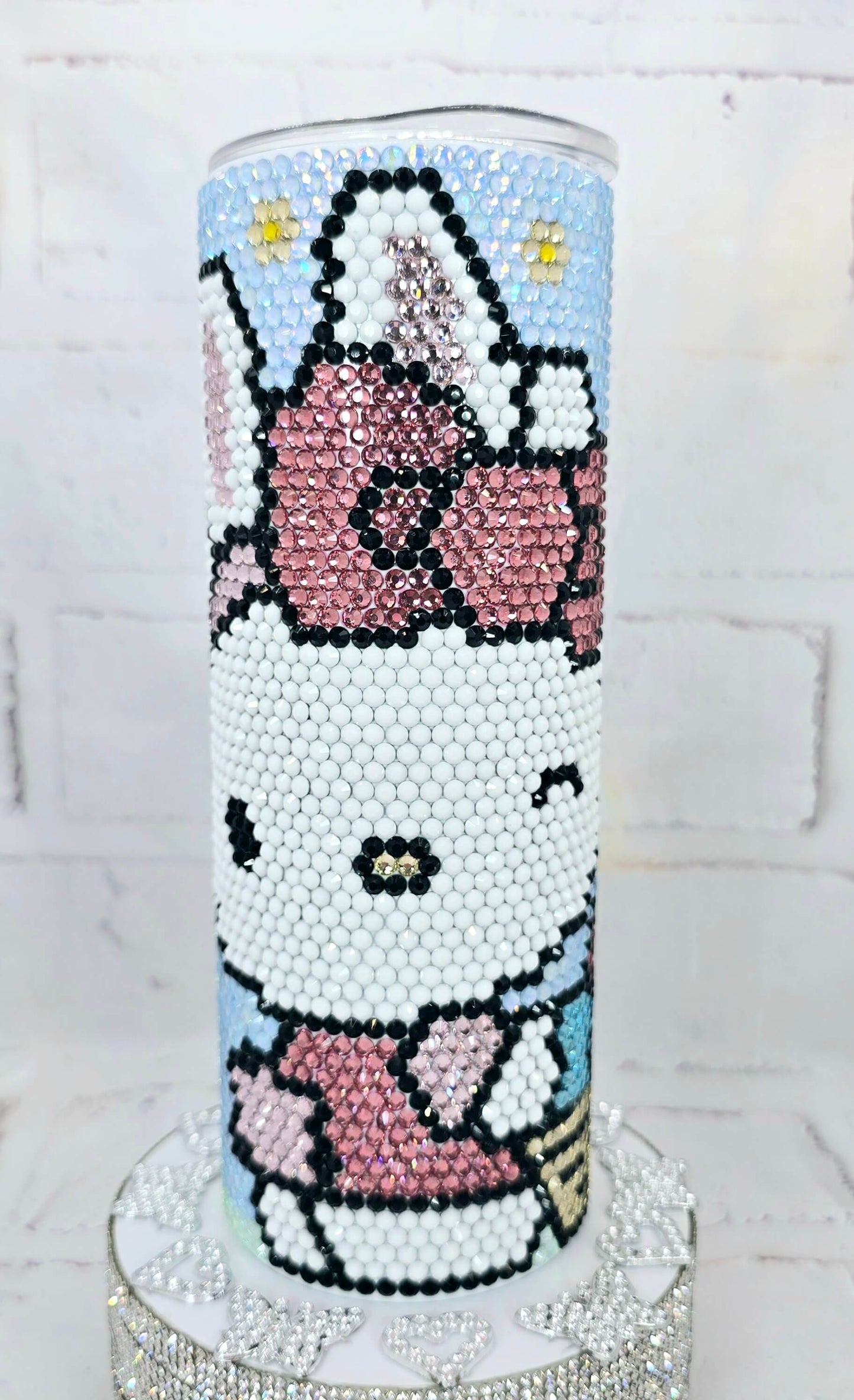 1041 HK Bunny Set 20oz Rhinestone Tumbler