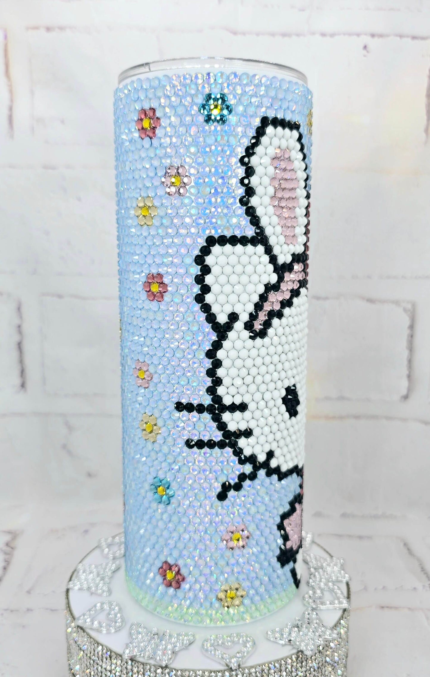 1041 HK Bunny Set 20oz Rhinestone Tumbler
