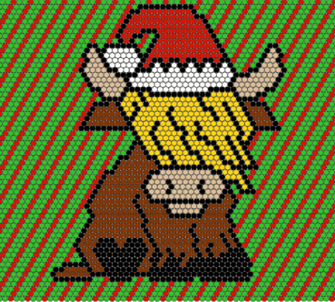 1043 Christmas Highland Cow