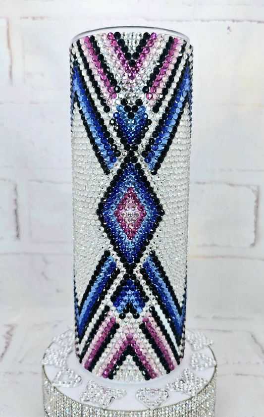 1044P Aztec Pink 20oz Rhinestone Tumbler