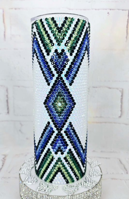 1044G Aztec Green 20oz Rhinestone Tumbler