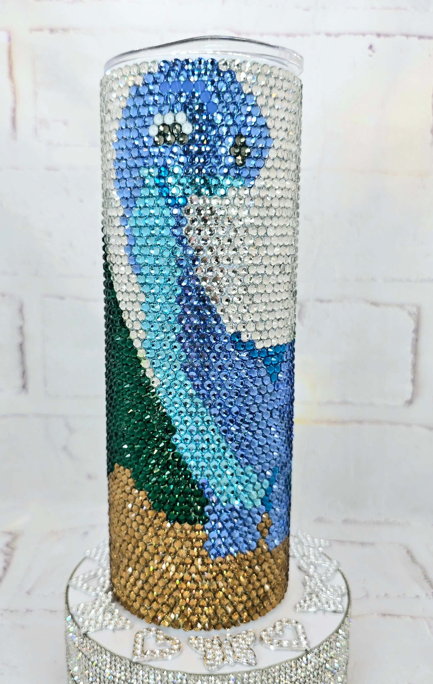 1046 Betty The Brontosaurus  20oz Rhinestone Tumble