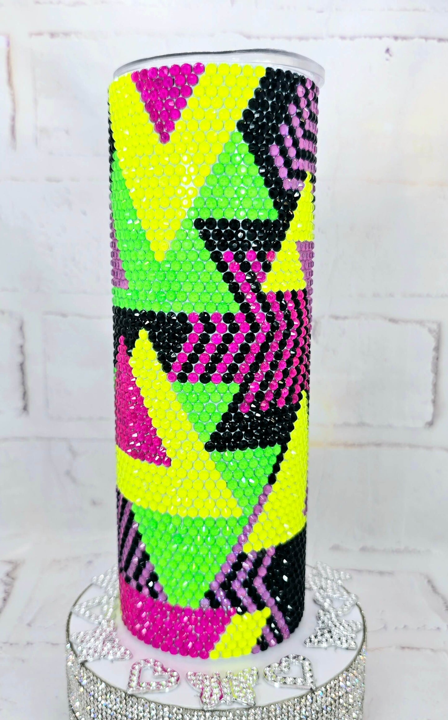 1053 Neon 90's 20oz Rhinestone Tumble