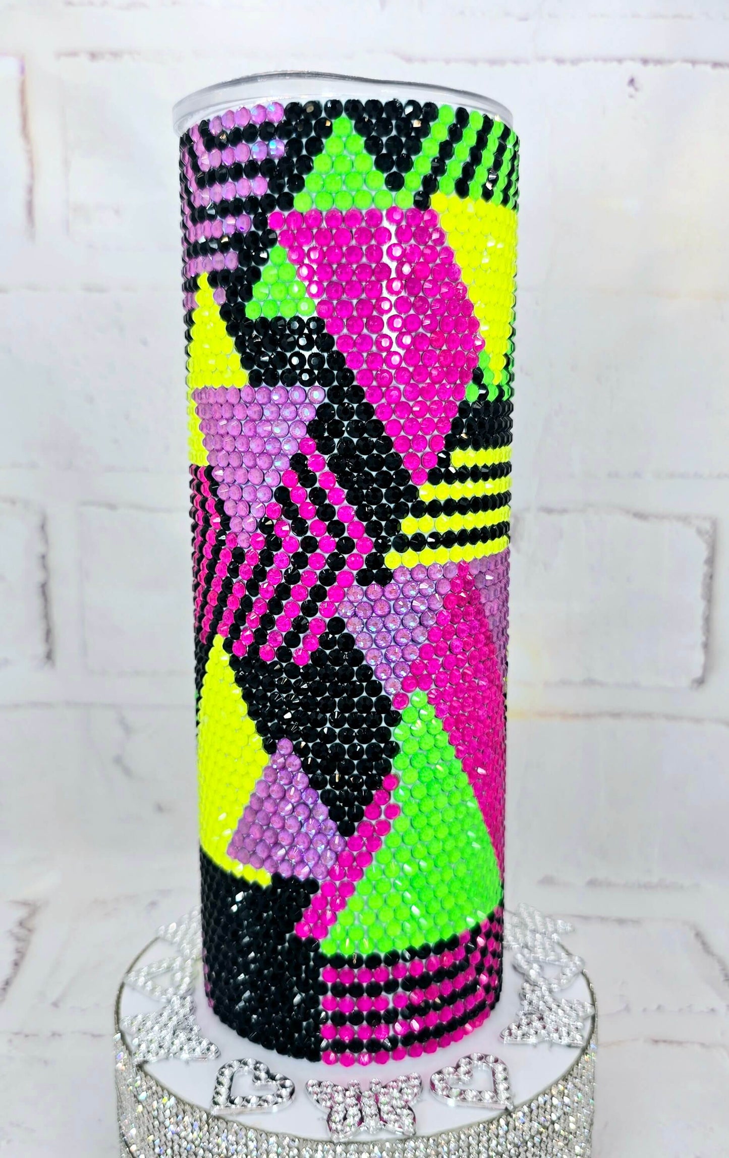 1053 Neon 90's 20oz Rhinestone Tumble