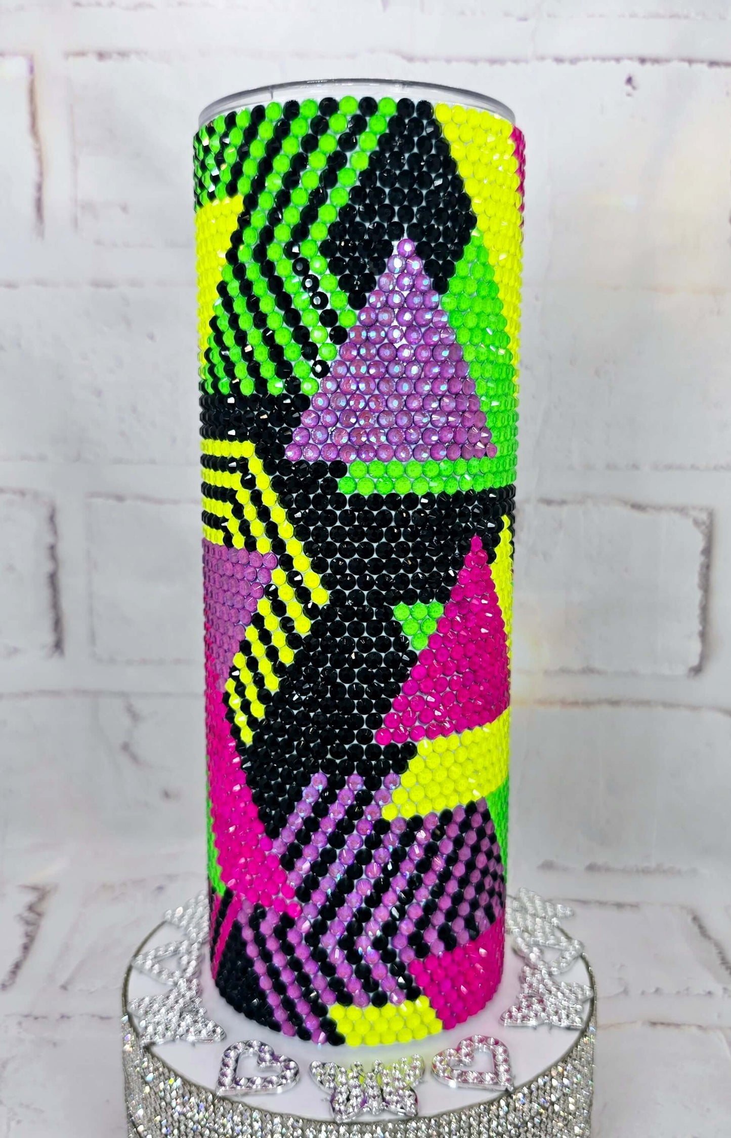 1053 Neon 90's 20oz Rhinestone Tumble