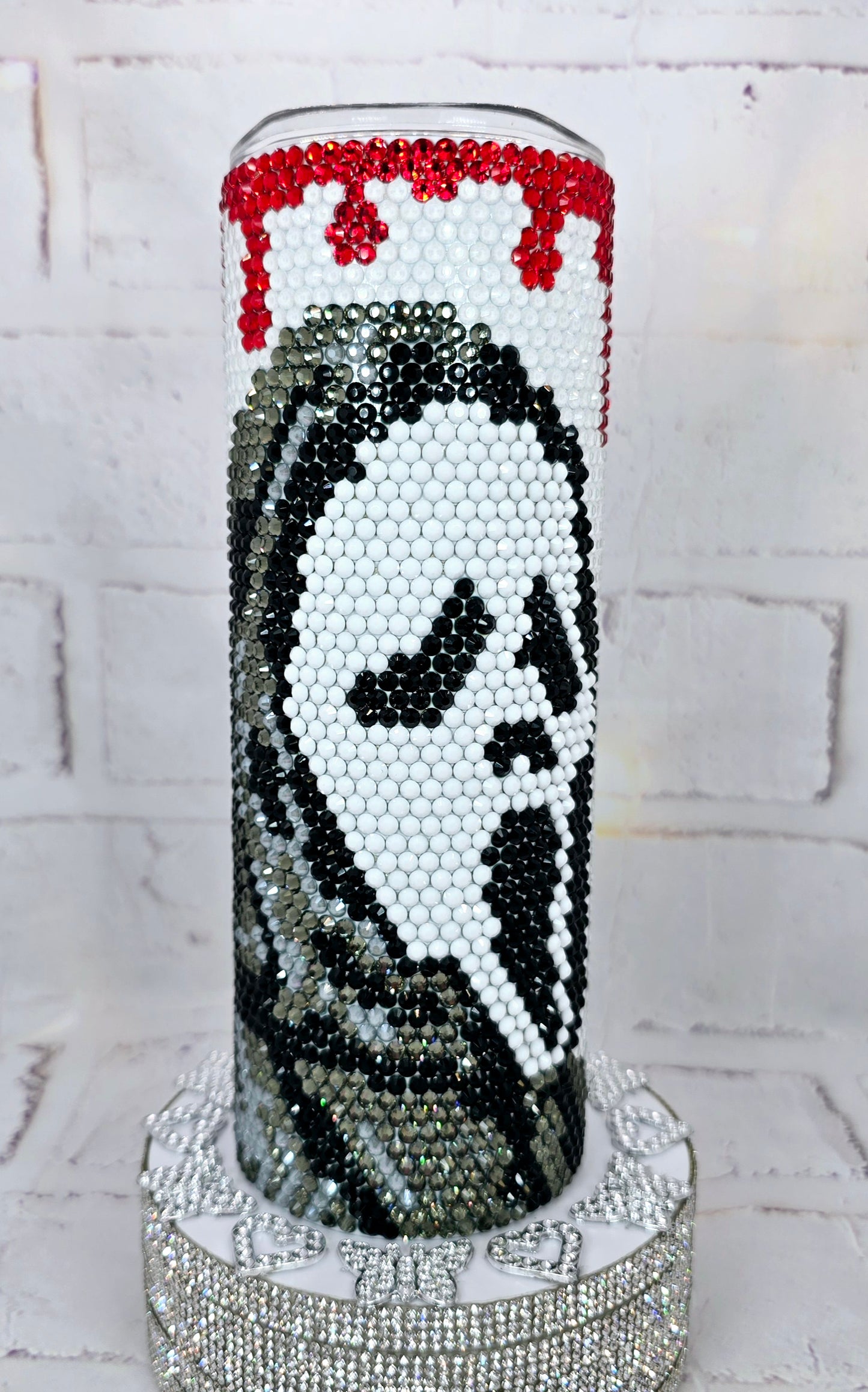 10560 Ghost Face 20oz Rhinestone Tumbler
