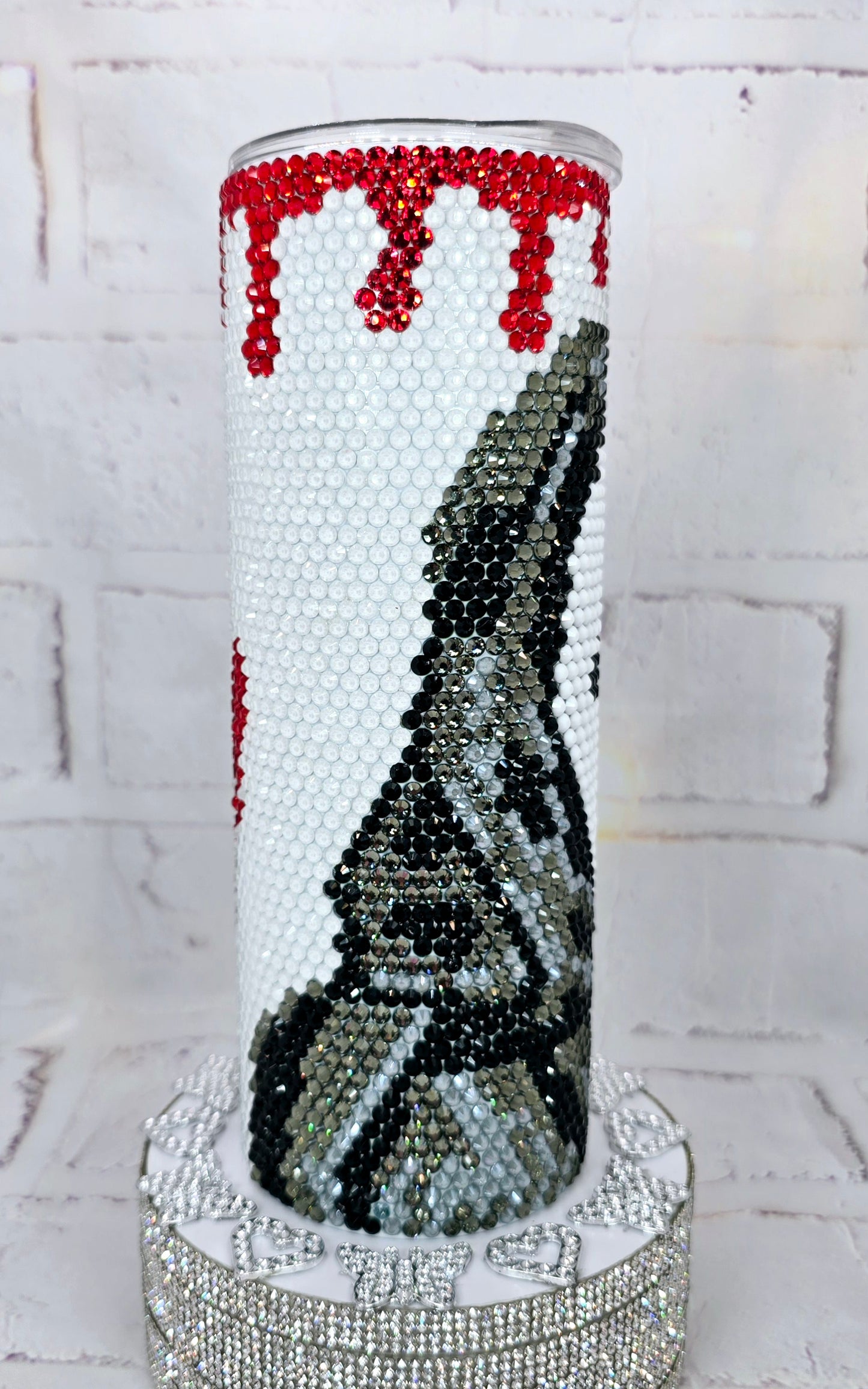 10560 Ghost Face 20oz Rhinestone Tumbler