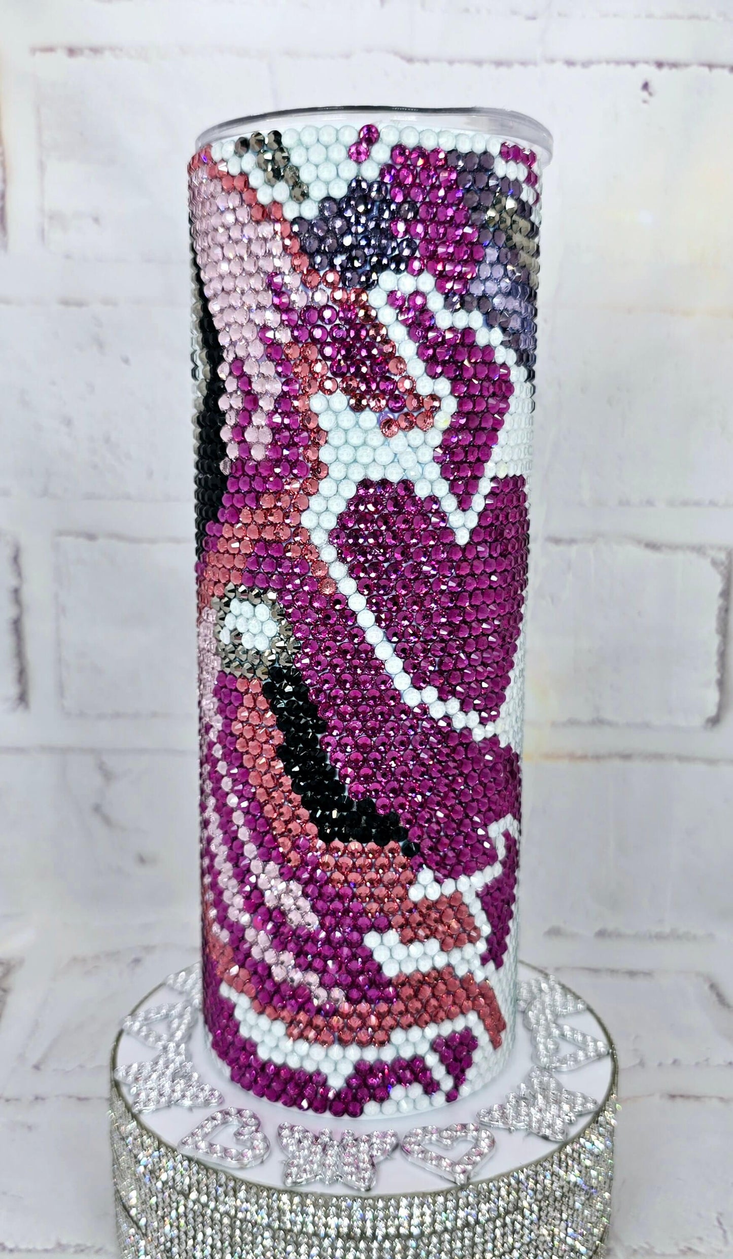 10570 Ghost Hearts 20oz Rhinestone Tumbler