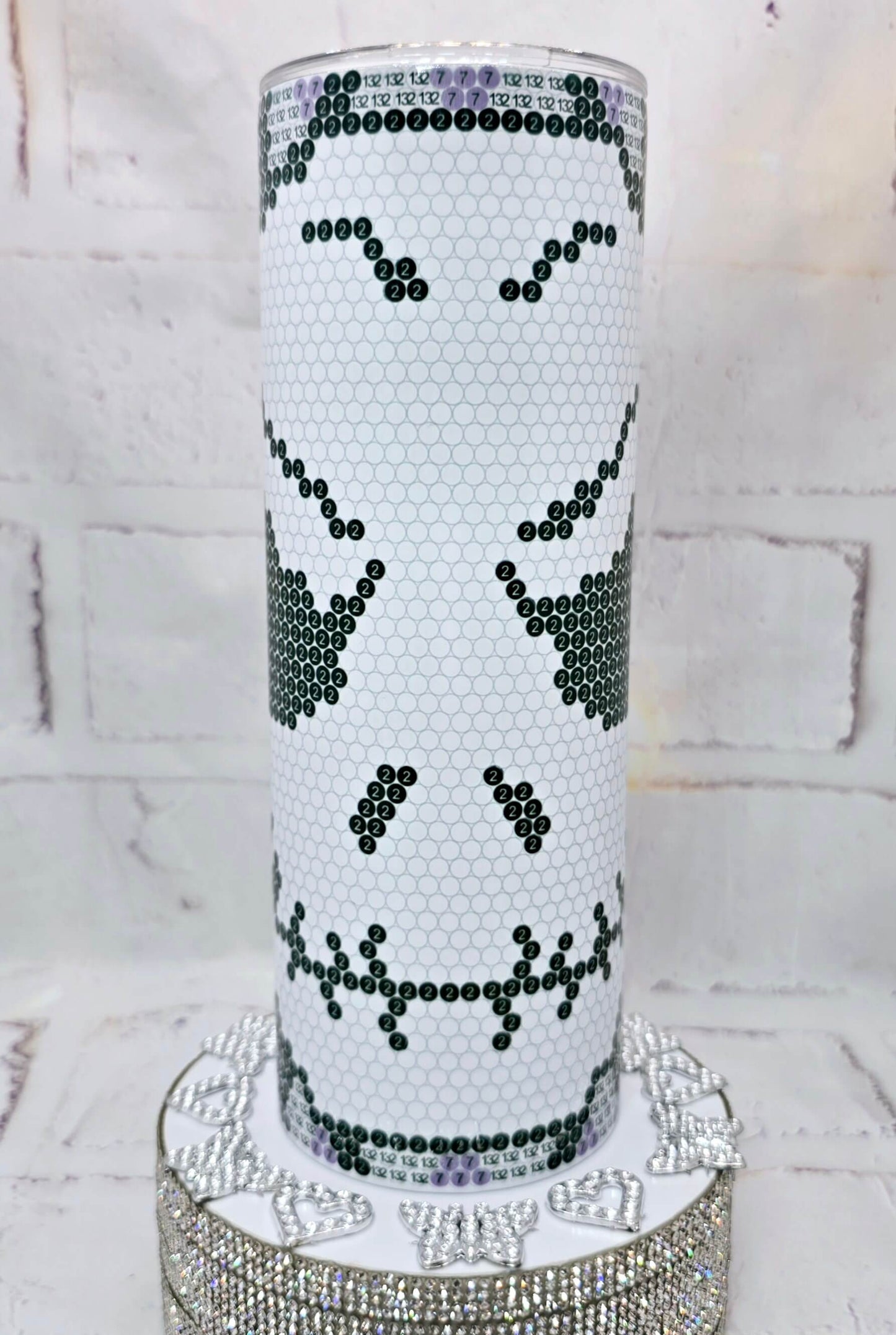 1071 Skull 20oz Rhinestone Tumbler