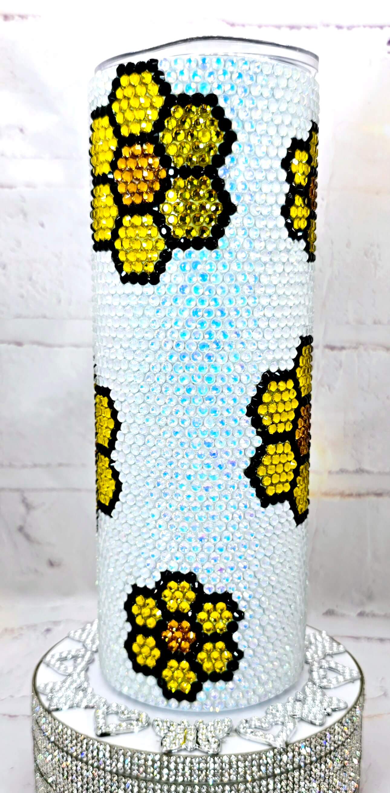 1072 Sunflower 20oz Rhinestone Tumbler