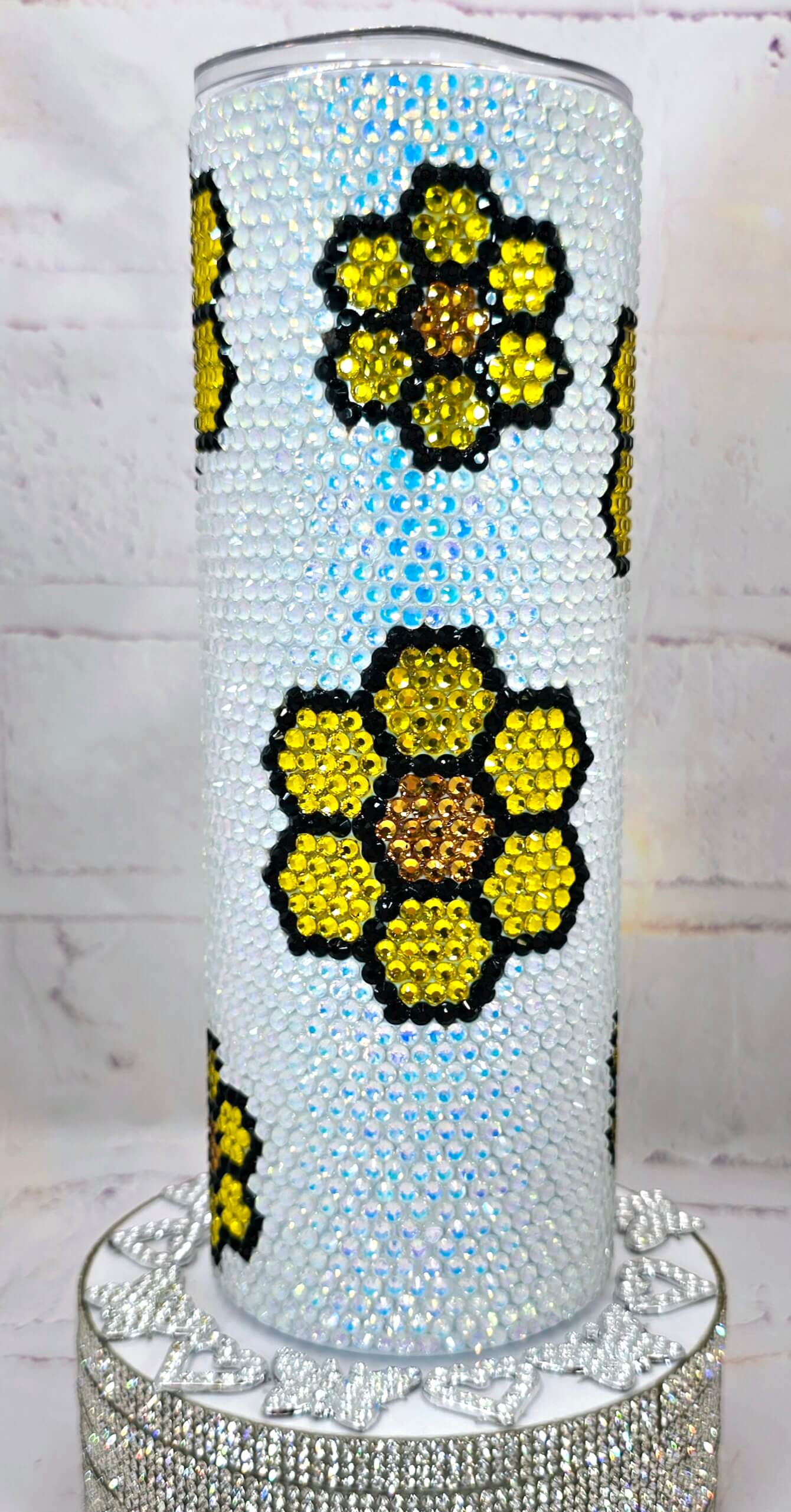 1072 Sunflower 20oz Rhinestone Tumbler