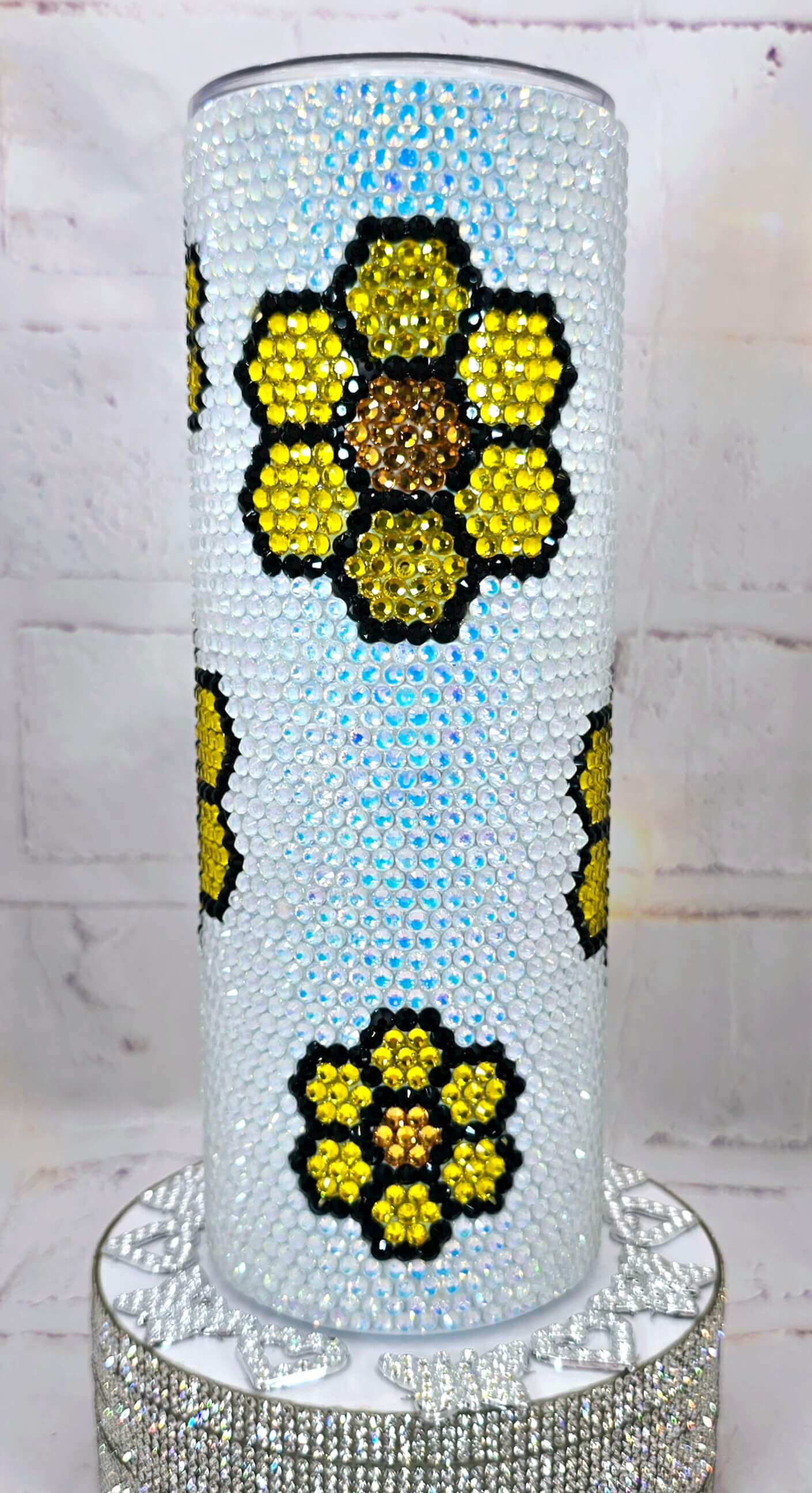 1072 Sunflower 20oz Rhinestone Tumbler