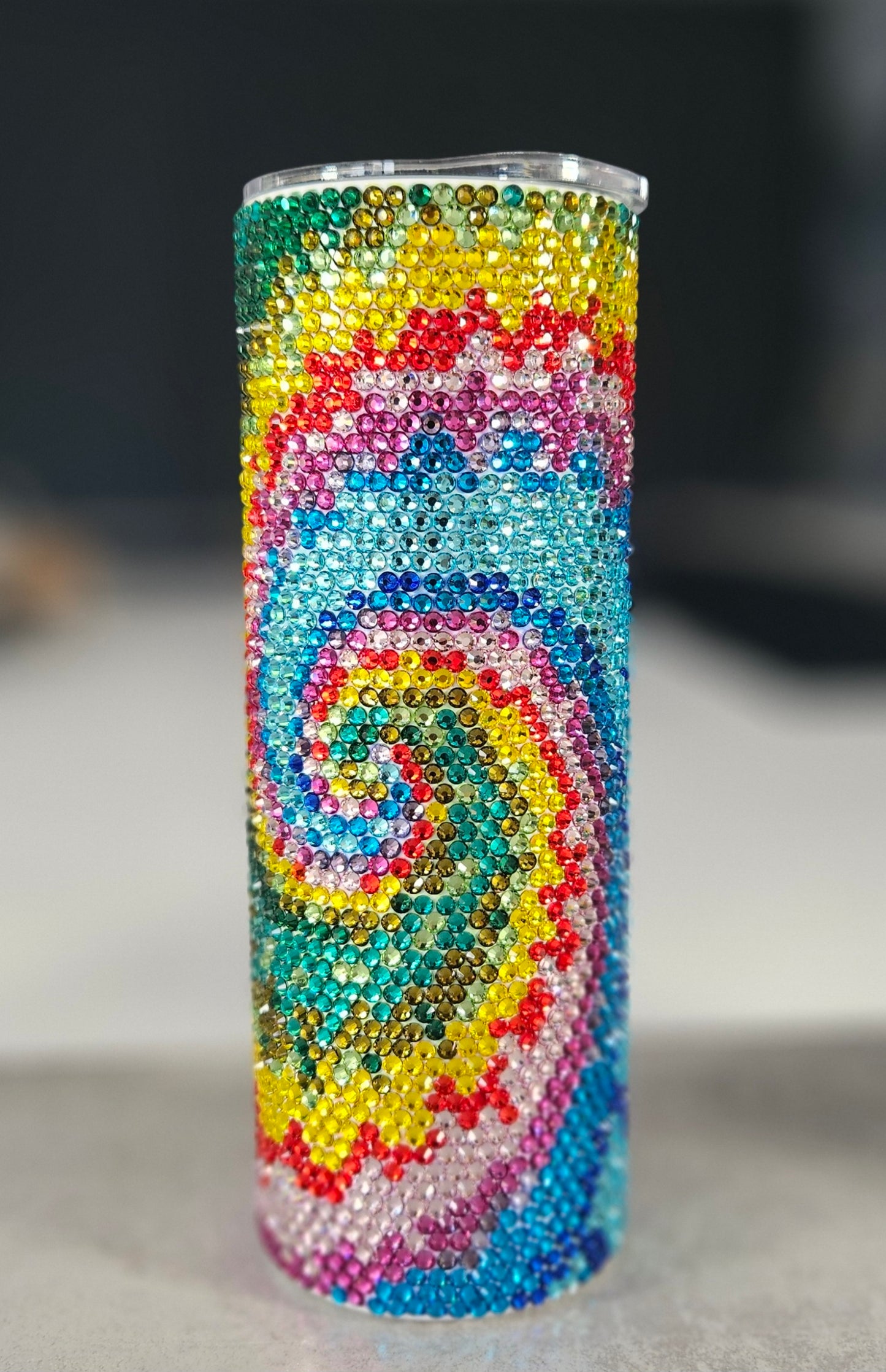 1081 Swirls 20oz Rhinestone Tumbler