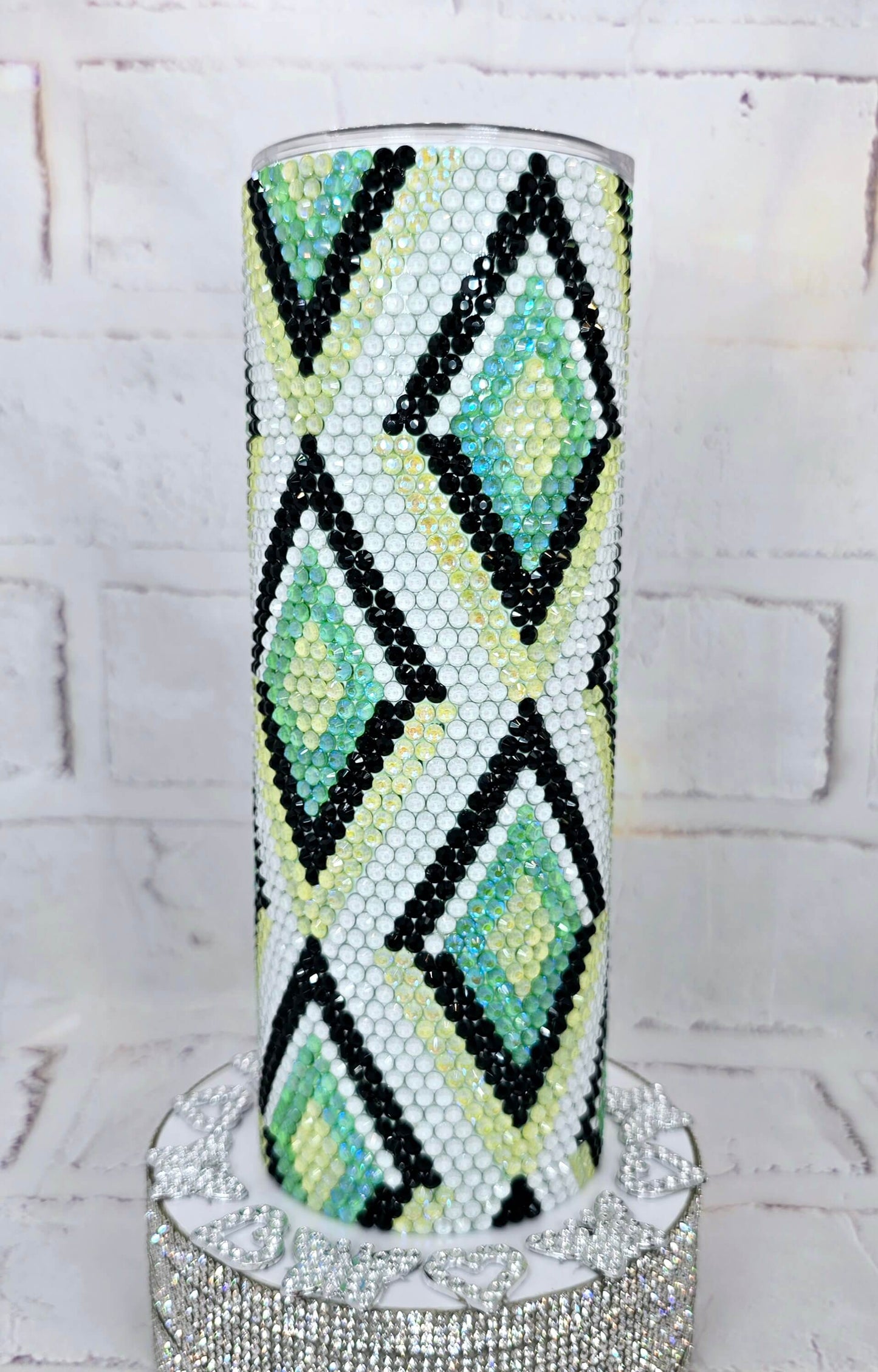 1098 Best Friend Green 20oz Rhinestone Tumbler