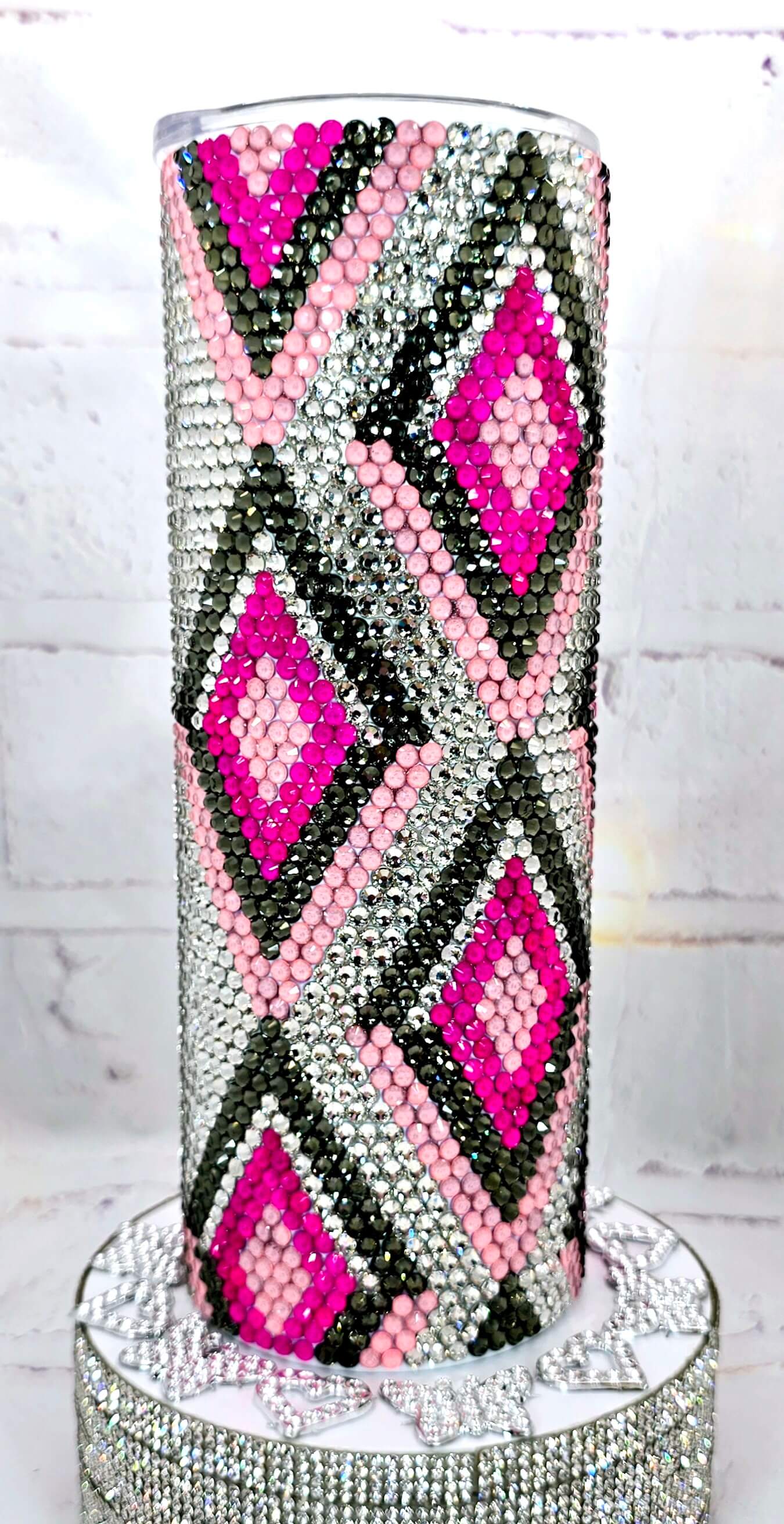 1098 Best Friend Pink 20oz Rhinestone Tumbler