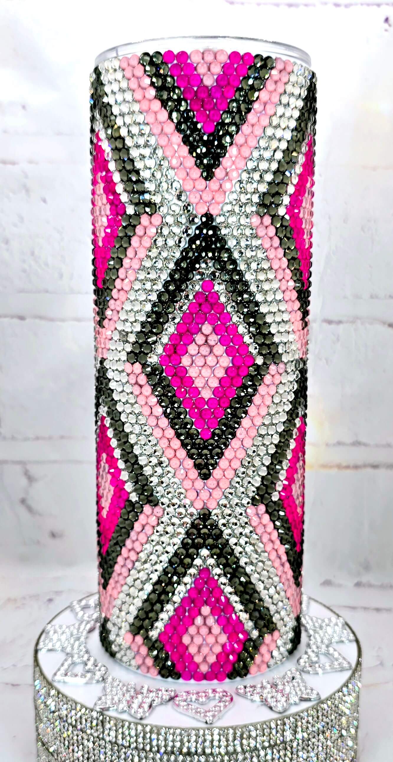 1098 Best Friend Pink 20oz Rhinestone Tumbler