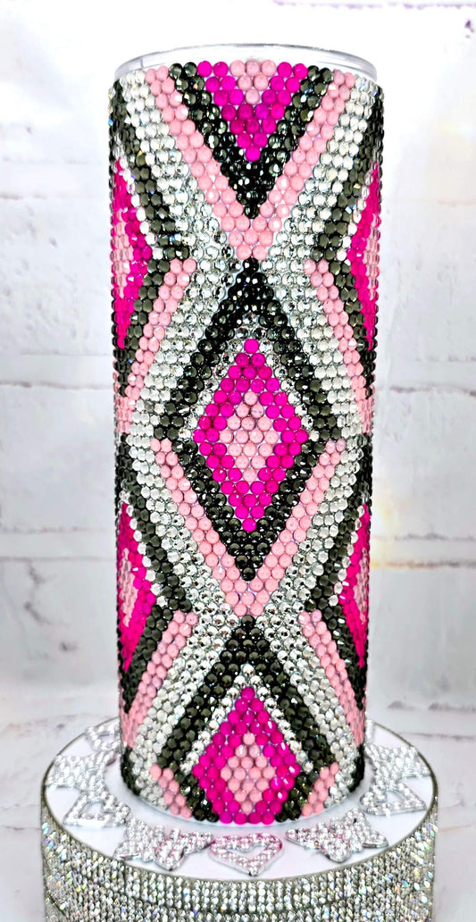 1098 Best Friend Pink 20oz Rhinestone Tumbler
