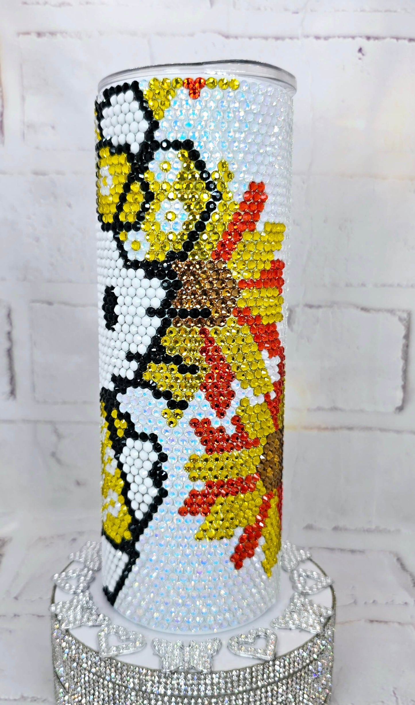 1100 HK Sunflower 20oz Rhinestone Tumbler