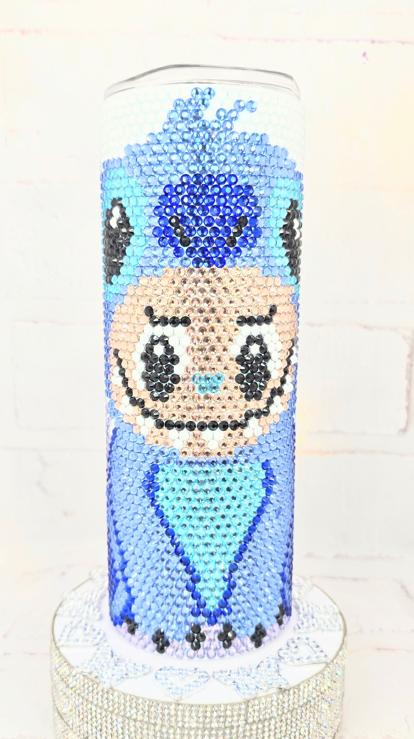 1101 Little Monster Blue 20oz Rhinestone Tumbler