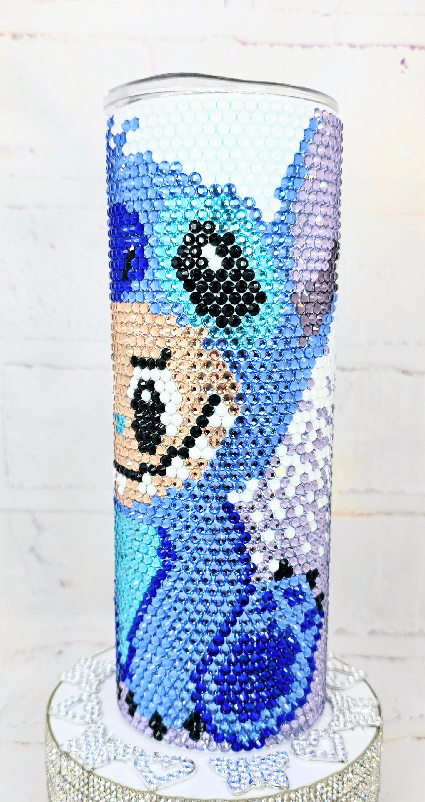 1101 Little Monster Blue 20oz Rhinestone Tumbler