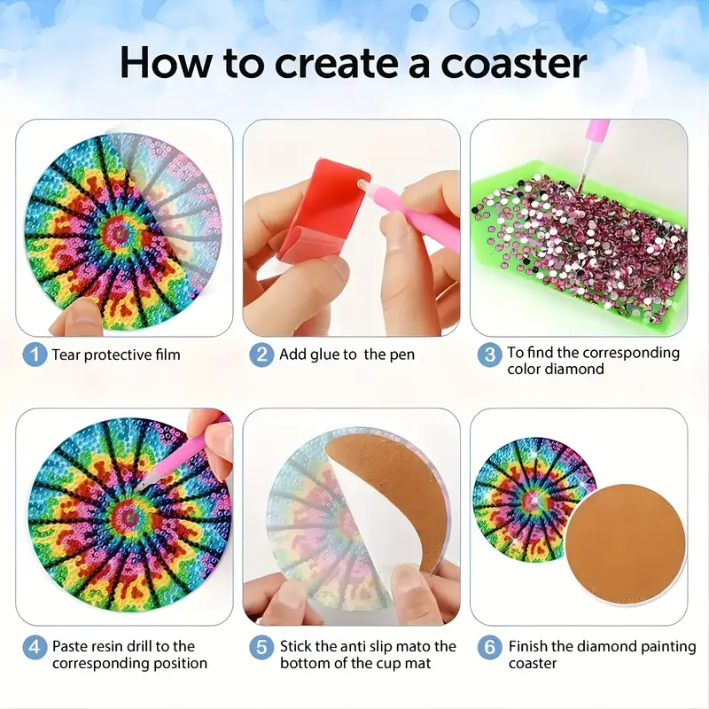 Cup Coaster Kit 8 Coasters Tree Of Life 1