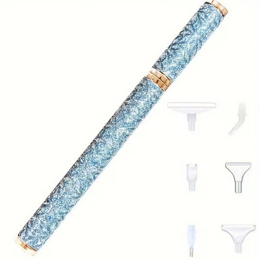 Glitter Rhinestone Diamond Painting Pen – 5D Drill Pen with Multiple Tips | Sparkly Craft Tool (5 Colours)