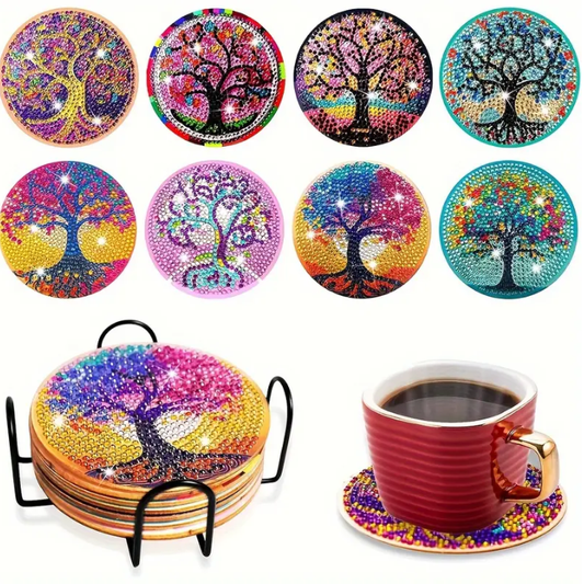 Cup Coaster Kit 8 Coasters Tree Of Life 3