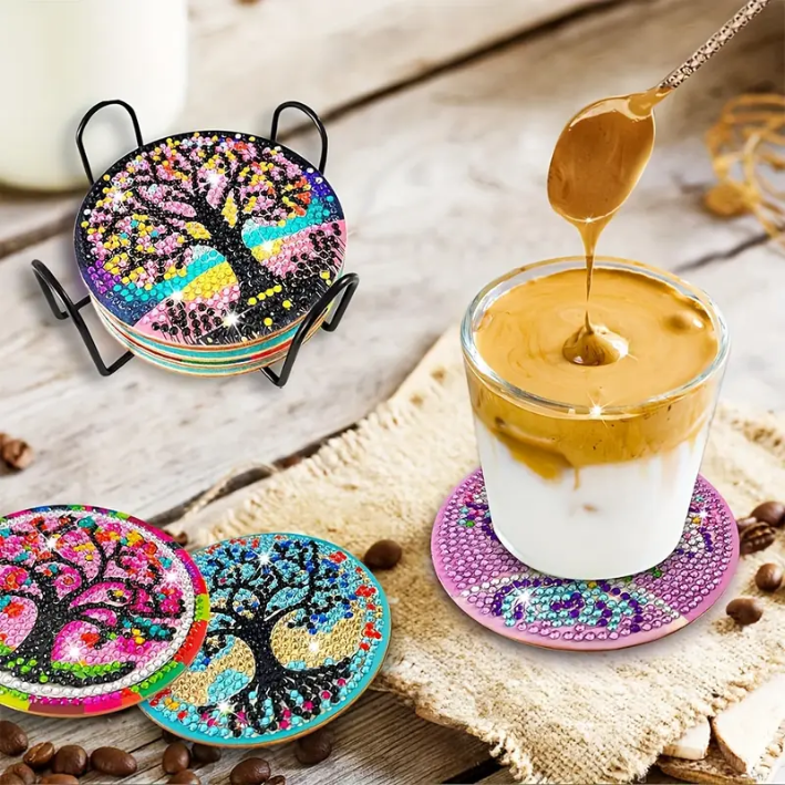Cup Coaster Kit 8 Coasters Tree Of Life 3