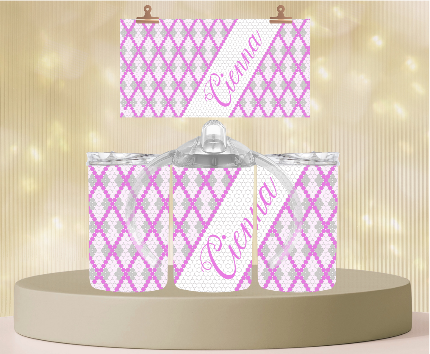 5014 Personalised Lucky Diamond Pink