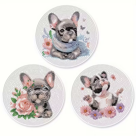 Place Mat Kit Set Of 3 French Bull Dogs