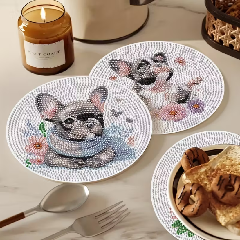 Place Mat Kit Set Of 3 French Bull Dogs