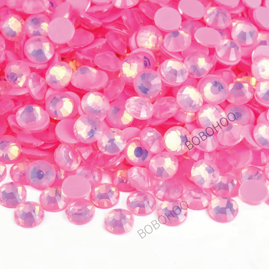 Glass Rhinestones Flat Back Non Hotfix SS16 Colour P114 Lt Pink Luminous Opal, 4 Pack Sizes Available