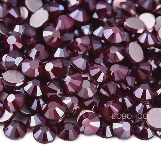 Glass Rhinestones Flat Back Non Hotfix SS16 Colour P125 Dk Siam Mocha, 4 Pack Sizes Available