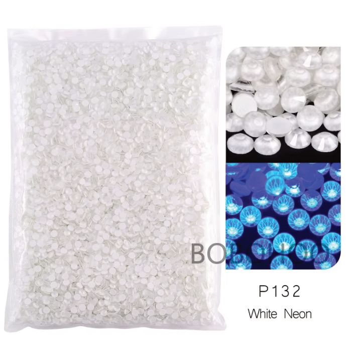 Glass Rhinestones Flat Back Non Hotfix SS16 Colour P132 White Neon, 4 Pack Sizes Available